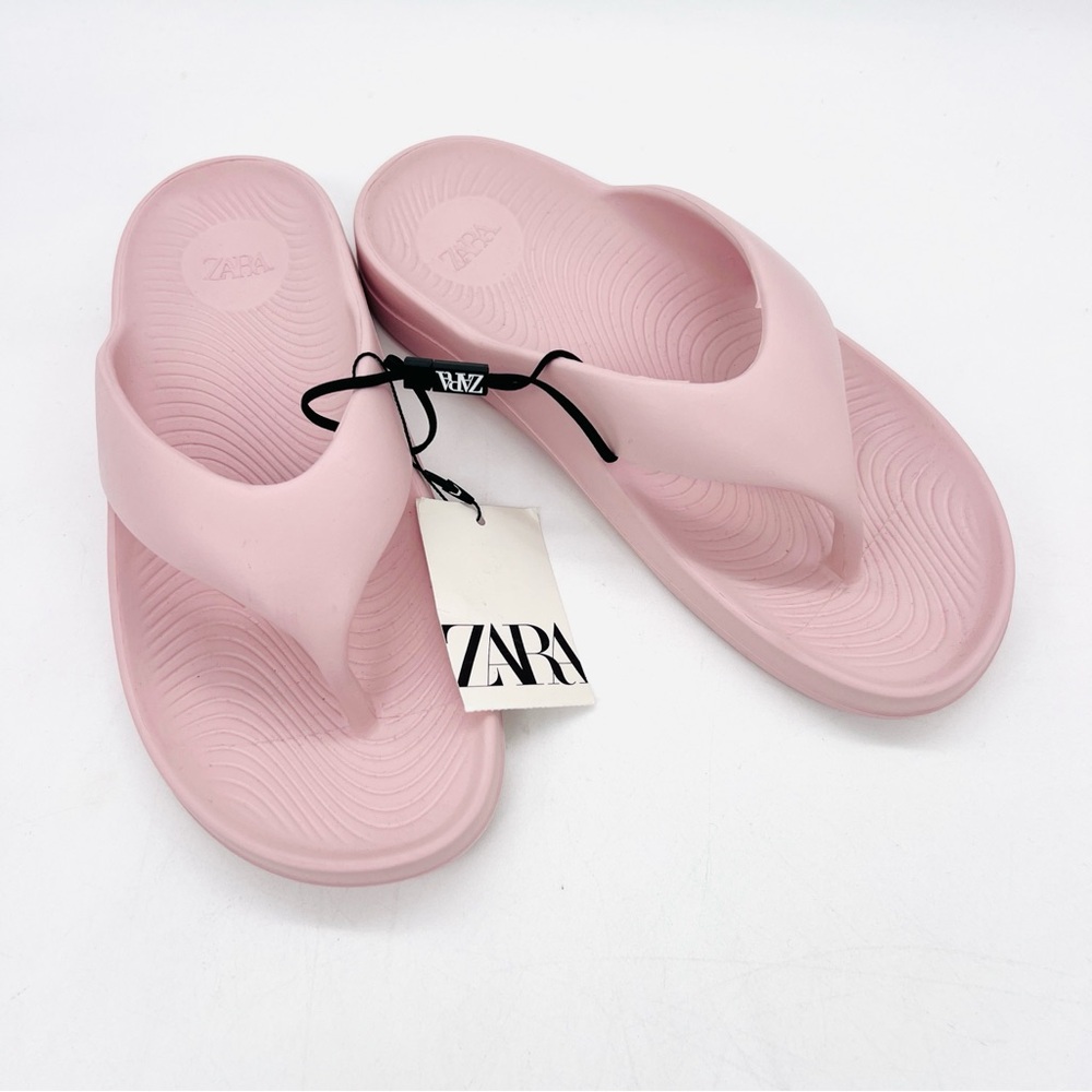 ZARA Pink Thong Sandals 7 (38) NWT